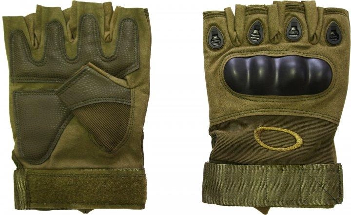 Тактические перчатки Suzhou беспалые XL Зеленые - изображение 1