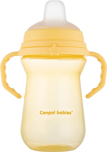 Тренировочная кружка Canpol Babies с силиконовым носиком FirstCup 250 мл Желтая (56/615_yel) - Фото 1 Тренировочная кружка Canpol Babies с силиконовым носиком FirstCup 250 мл Желтая (56/615_yel) - изображение 1