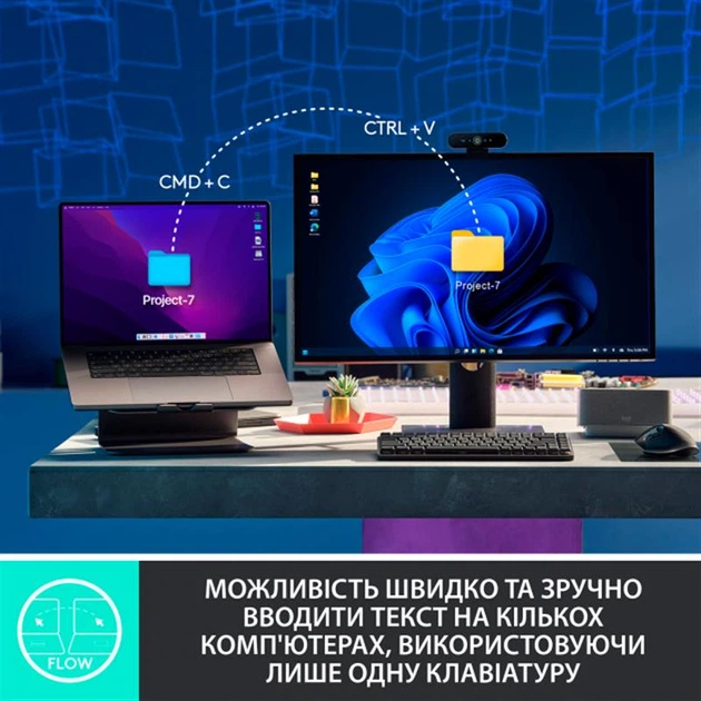 Клавиатура беспроводная Logitech MX Mechanical Mini Minimalist Graphite (920-010780) - изображение 9
