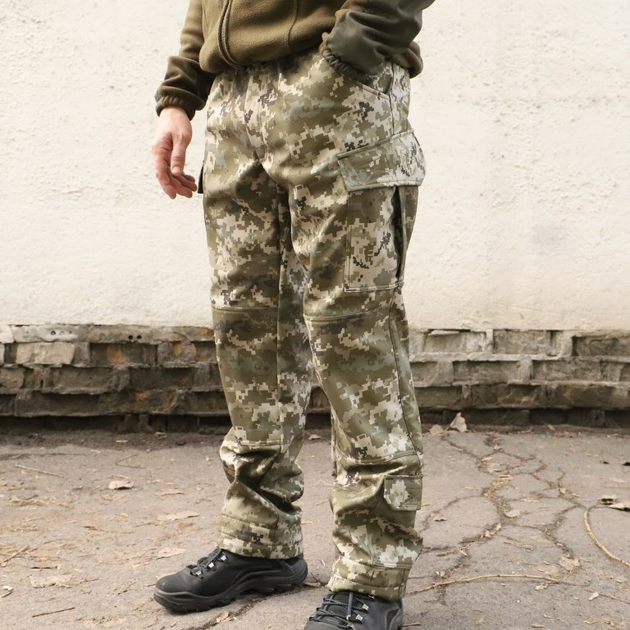 Штани для військових Softshell камуфляжні піксель розмір 66 (ММ-14) - изображение 2