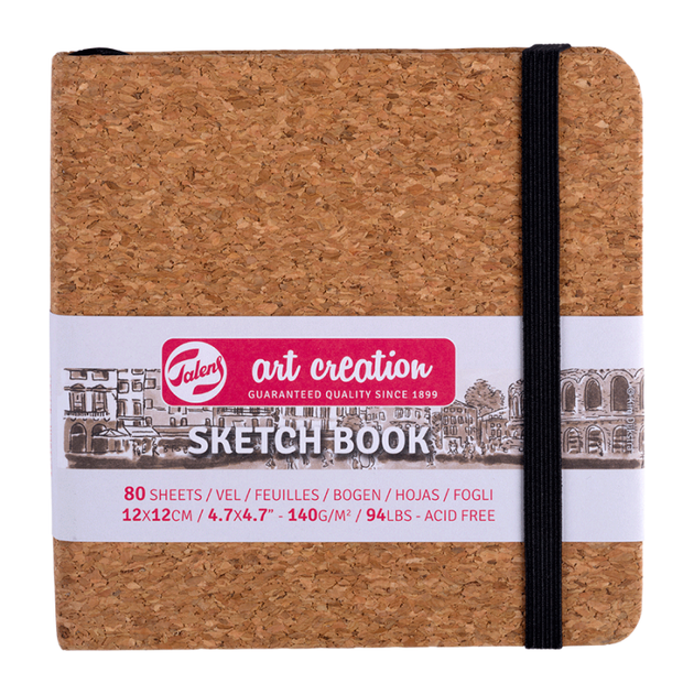 Блокнот для графіки Royal Talens Art Creation Cork на резинці 140г 80л 12х12см - Фото 1 Блокнот для графіки Royal Talens Art Creation Cork на резинці 140г 80л 12х12см - зображення 1