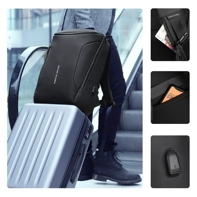 Рюкзак міський Mark Ryden MR 9031Y BK для ноутбука 15,6" USB об'єм 26 л. - Фото 9 Рюкзак міський Mark Ryden MR 9031Y BK для ноутбука 15,6" USB об'єм 26 л. - зображення 9