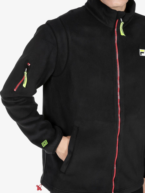 Толстовка на флісі на чоловіча Fila FAM0256-80010 XL Чорна (4064556377463) - зображення 4