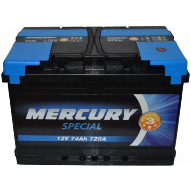 Аккумулятор 74Ач Euro (T1) 275x175x190 с обратной полярностью SPECIAL MERCURY, 25922, / - изображение 1