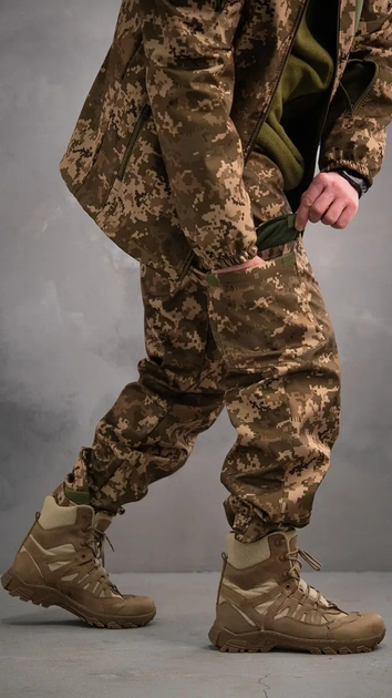 Тактические штаны ВСУ военные армейские Softshell пиксель размер 52 - изображение 2