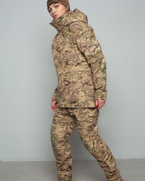 Жіноча військова форма. Штурмові штани + куртка UATAC Gen 5.2 (XXL) Мультикам STEPPE (Степ) - зображення 2