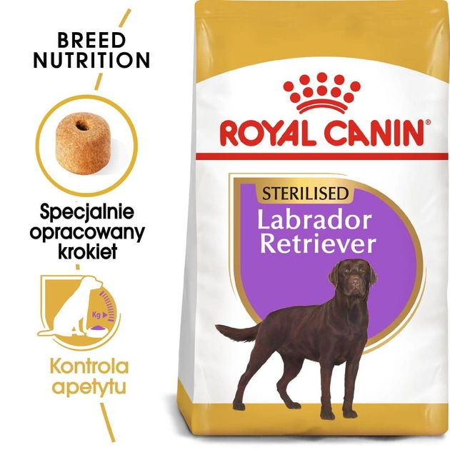 Sucha karma dla dorosłych psów Royal Canin Labrador Retriever Sterylizowana 12 kg (3182550787581) (3996120) - obraz 2