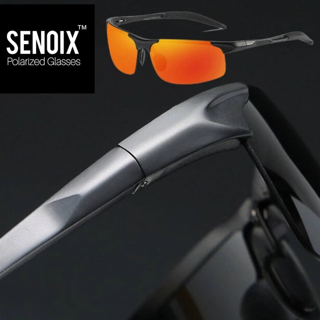 Очки поляризованные солнцезащитные SENOIX ProPolar Sunset Orange оправа с магниевого сплава - Фото 6 Очки поляризованные солнцезащитные SENOIX ProPolar Sunset Orange оправа с магниевого сплава - изображение 6