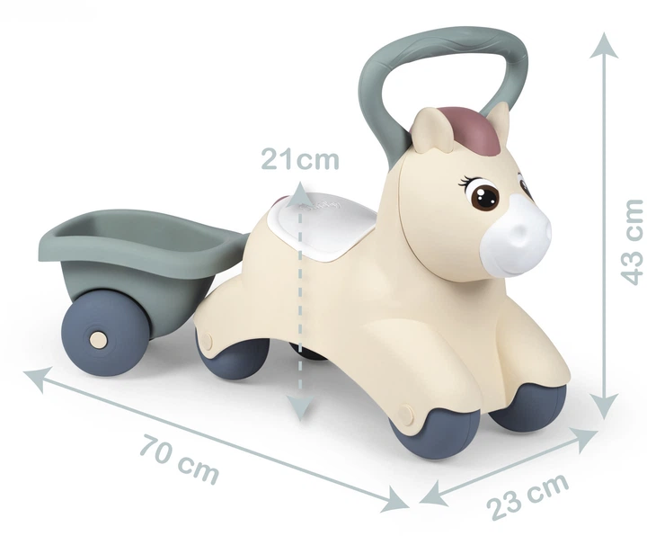 Jeździk Smoby Little Pony z przyczepką 12 miesięcy (7600140502) - obraz 2
