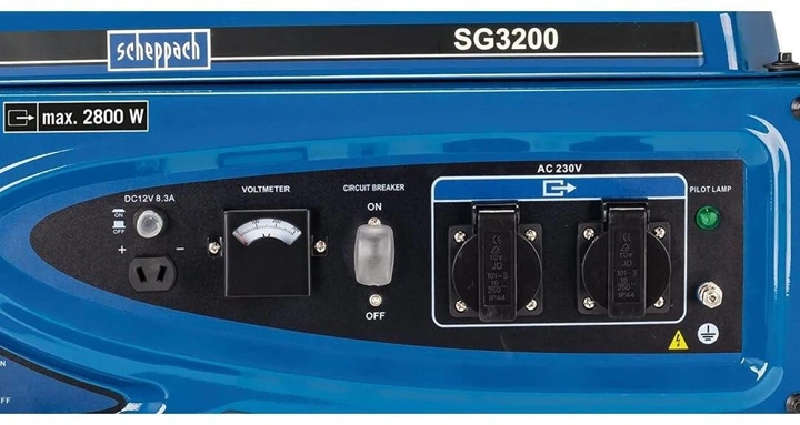 Генератор бензиновый 2.8kW AVR Scheppach SG 3200 5906220903 - изображение 3