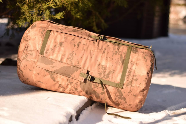Армейский баул 120 литров тактический военный сумка рюкзак походный для вещей цвет койот мультикам для ВСУ - изображение 2