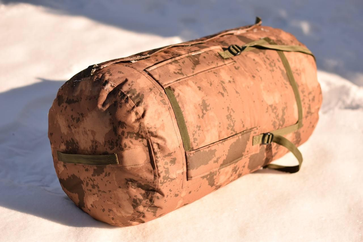 Тактический баул 120 литров армейский военный для ВСУ сумка рюкзак походный для передислокации цвет койот мультикам - изображение 1
