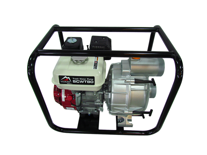 Мотопомпа бензиновая Vulkan SCWT80H для грязной воды с двигателем Honda GX 200 - изображение 2