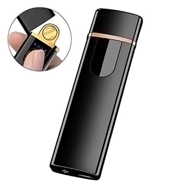 Зажигалка электроимпульсная USB сенсорная зажигалка с зарядкой Черный ...