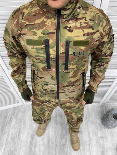 Тактическая военная форма комплект 5.11 ( Куртка + Штаны ), Камуфляж: Мультикам, Размер: XXL - изображение 2