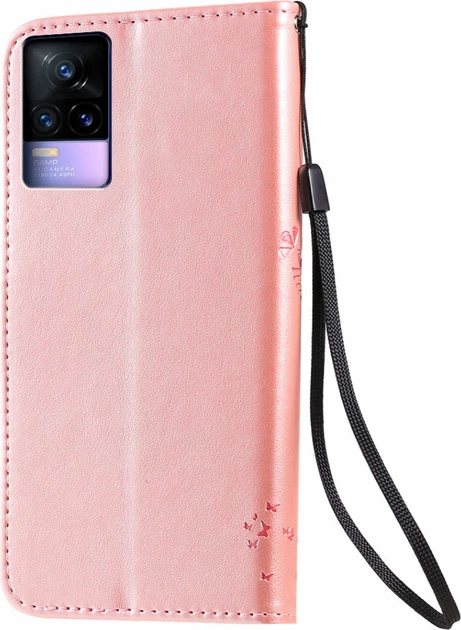 Чехол книжка Vivo V21e Кот и Дерево Rose Gold (30469-27) - Фото 2 Чехол книжка Vivo V21e Кот и Дерево Rose Gold (30469-27) - изображение 2