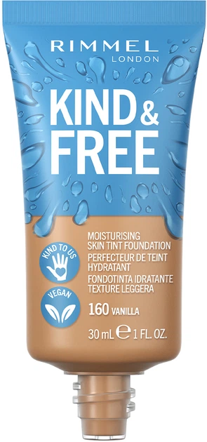Podkład nawilżający Rimmel Kind & Free 160 Vanilla 30 ml (3616302990146) - obraz 2