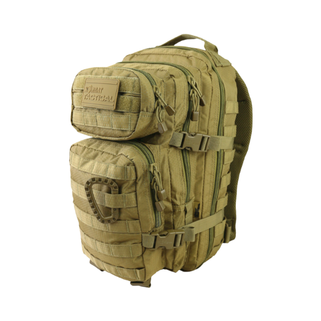 Рюкзак рейдовий Hex-Stop Small Molle Assault Pack, Kombat Tactical, Coyote, 28 L - зображення 1