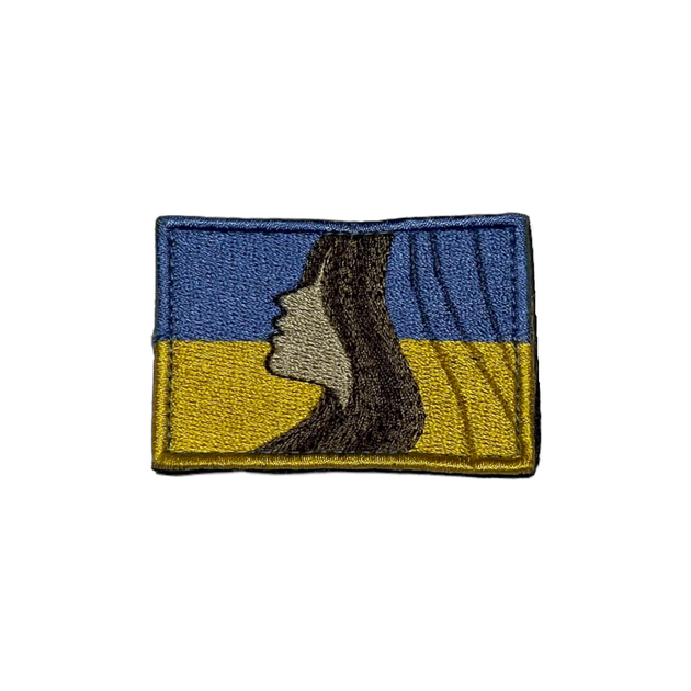 Шеврон "Прапор дівчина", Yellow-Blue - зображення 1