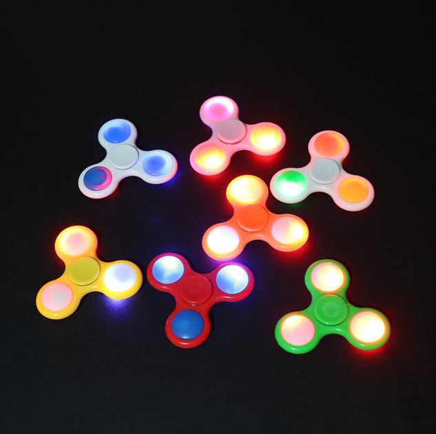 Светящийся спиннер (LED fidget spinner) - пластиковый с LED подсветкой ...