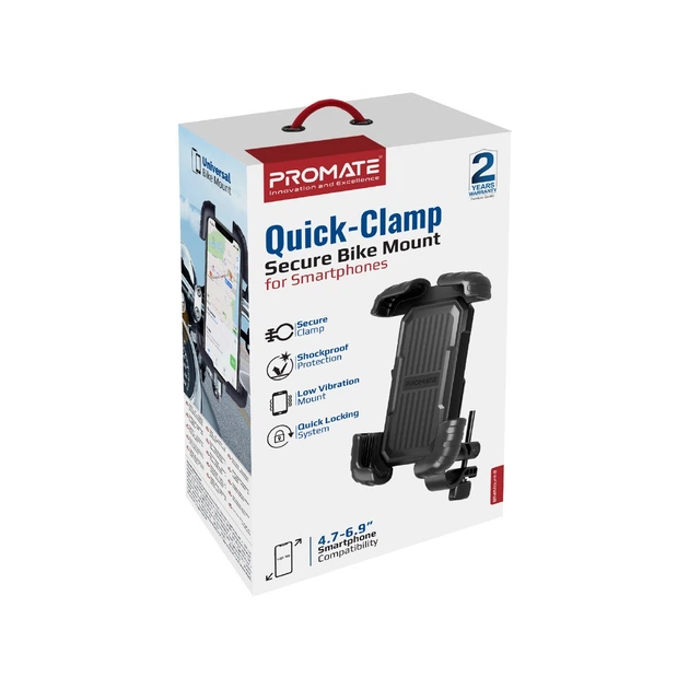 Велосипедный держатель для телефона Promate BikeMount-2 Black (bikemount-2.black) - Фото 7 Велосипедный держатель для телефона Promate BikeMount-2 Black (bikemount-2.black) - изображение 7