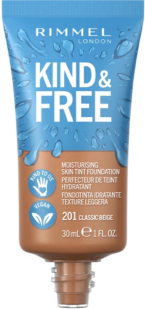 Тональна основа Rimmel Kind & Free зволожувальна 201 Classic Beige 30 мл (3616302990153) - зображення 2