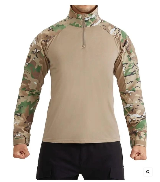 Тактические боевая военная рубашка Убакс ВСУ мультикам, армейская рубашка для военных UBACS Multicam р.S - изображение 1
