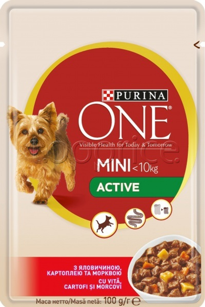 Вологий корм Purina One Mini Adult для собак з яловичиною та картоплею ...