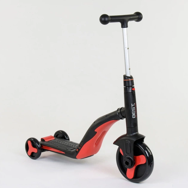 Самокат 3 В 1 Jt-28288 Best Scooter Самокат-Велобег-Велосипед 8 Мелодий Красный - изображение 5