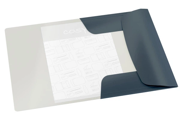 Папка А4 картонная на резинке LEITZ Cosy серый (3002-00-89) 4002432125869 - изображение 2