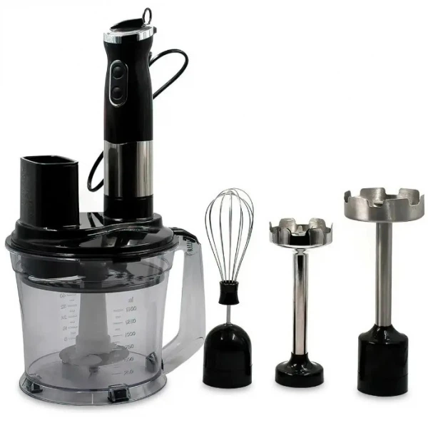 Блендер A-Plus 2029 papa john Food Processor 5 In 1 чорний - зображення 2