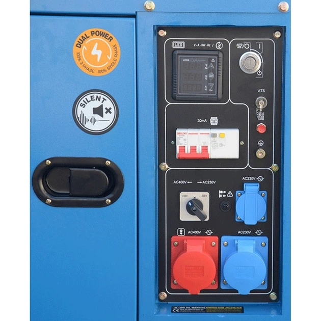 Генератор дизельний 7,2 кВт одно/трехфазный звукоизолированый CGM S9000DUAL - изображение 2