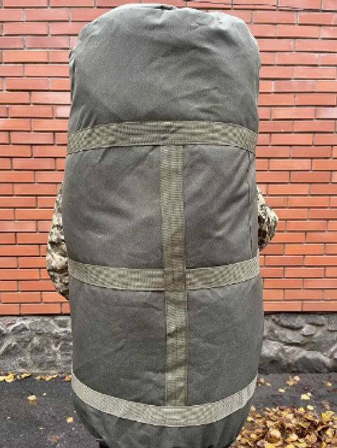 Рюкзак сумка баул олива 120 л военный ЗСУ тактический баул, баул армейский APR-4 - изображение 2
