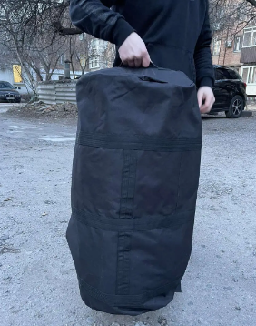 Сумка баул рюкзак баул військовий ЗСУ тактичний баул, баул армійський 120 л колір чорний - зображення 4
