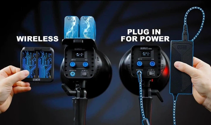 Безшумний портативний світлодіодний точковий світильник SIRUI C60 LED 60W для фото, відео зйомки (780429) - зображення 11