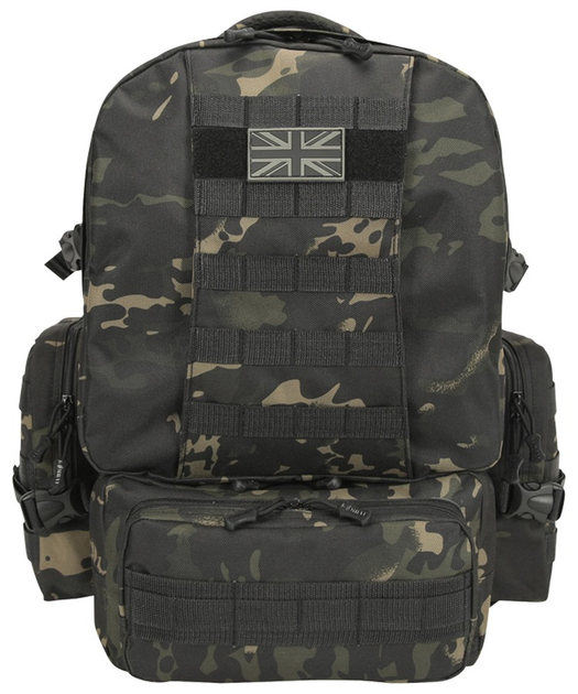 Рюкзак тактичний армійський військовий KOMBAT UK Expedition Pack мультікам чорний 50л (OPT-27051) - зображення 2