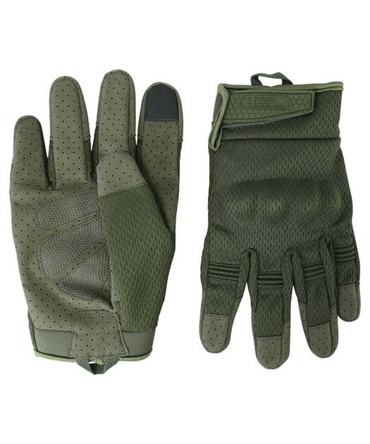 Тактические военные перчатки KOMBAT UK защитные перчатки L оливковый (OPT-10921) - изображение 2