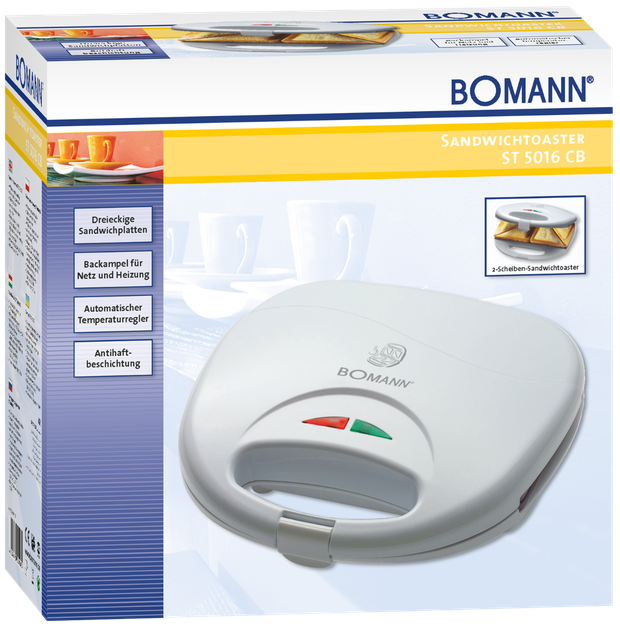 Бутербродниця BOMANN ST5016CB White - зображення 7