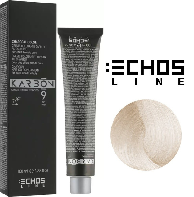 Краска-блонд для волос Echosline Karbon 9 Charcoal Color CB10-Platinum  Blonde Платиновый блонд 100 мл от продавца: INTROVERT – в интернет-магазине  ROZETKA