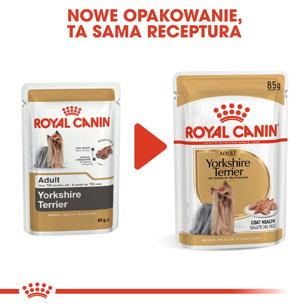 Упакування вологого корму для собак Royal Canin Yorkshire Terrier 12 шт x 85 г (9003579001431) - зображення 6