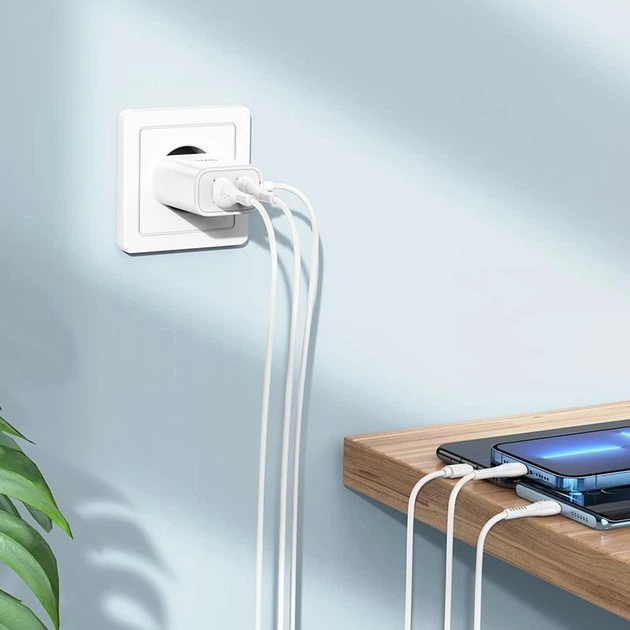 Зарядное устройство со встроенным кабелем Micro-USB Android HOCO C103A |2USB / 2.1A| Белый - Фото 7 Зарядное устройство со встроенным кабелем Micro-USB Android HOCO C103A |2USB / 2.1A| Белый - изображение 7