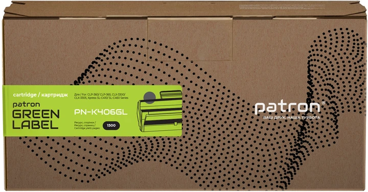 Тонер-картридж Patron Green Label сумісний аналог Samsung CLT-K406S Black (PN-K406GL) - зображення 4