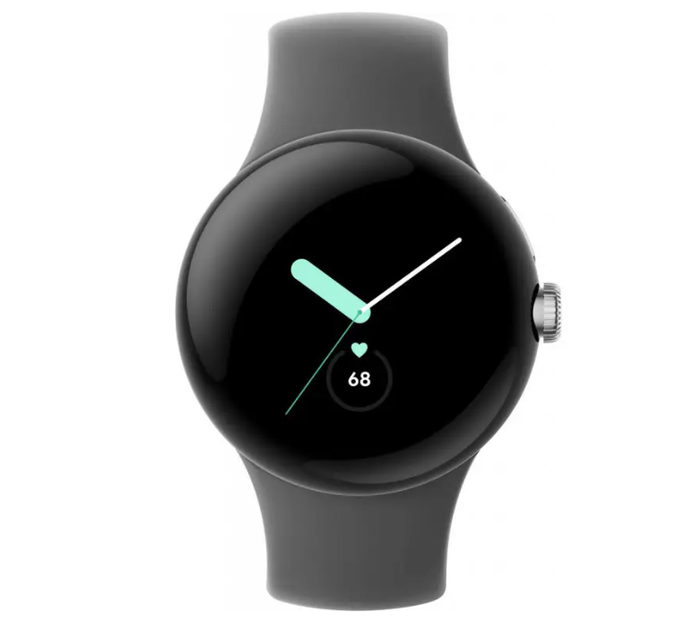 Смарт-часы Google Pixel Watch LTE Polished Silver Case/Charcoal Active Band - Фото 2 Смарт-часы Google Pixel Watch LTE Polished Silver Case/Charcoal Active Band - изображение 2
