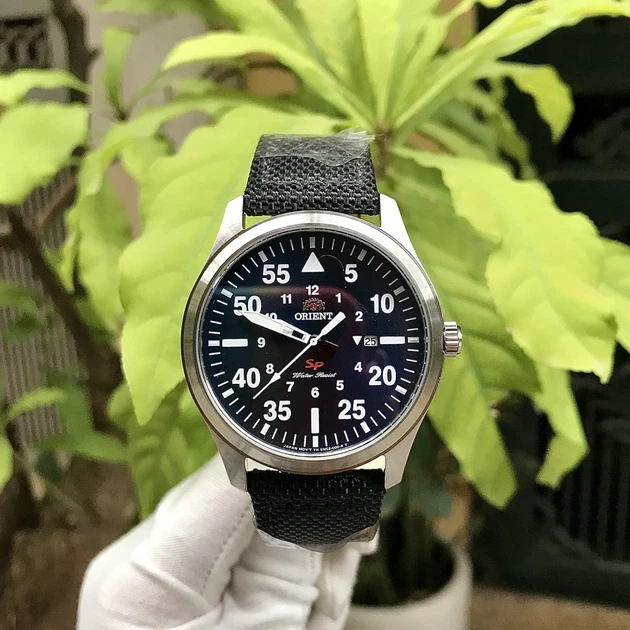 Чоловічий годинник із нержавіючої сталі Orient FUNG2004F0 Чорний\Оливковий - зображення 4