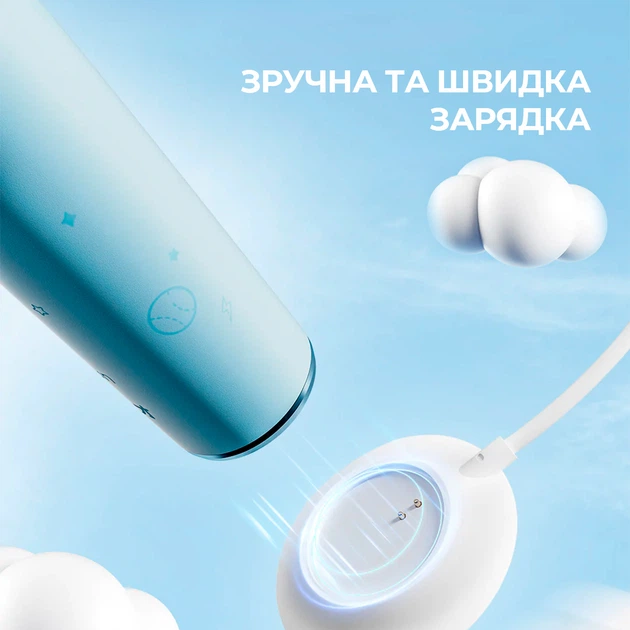 Електрична зубна щітка Oclean Kids Electric Toothbrush Blue - зображення 8