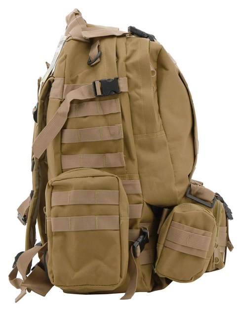 Тактичний рюкзак CATTARA 55L ARMY 13866 Коричневий - зображення 2