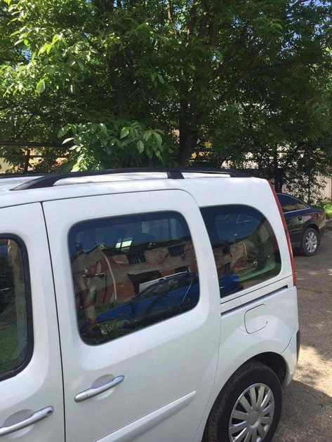 Рейлинги для Mercedes Citan 2013-2021, стандартная база, пластиковые ножки, черные - изображение 7
