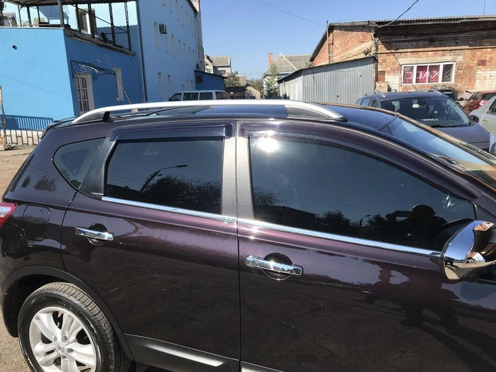 Рейлинги для Nissan Qashqai (2010-2014 гг), алюминиевые рейлинги, аксессуары для Nissan Qashqai - изображение 6