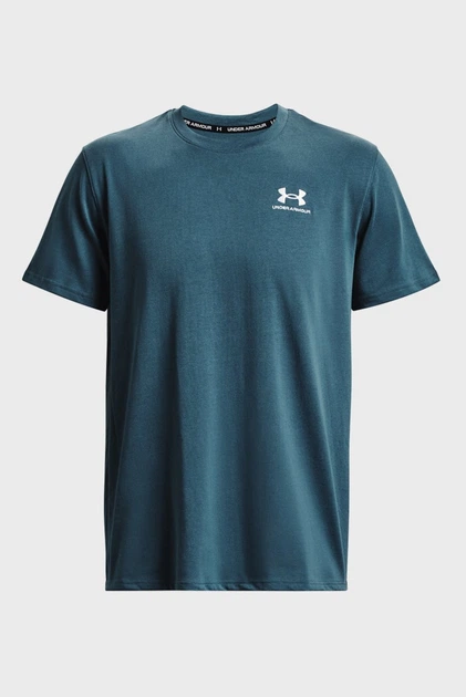 Чоловічі сині футболки UA LOGO EMB HEAVYWEIGHT Under Armour L 1373997-414 - зображення 5