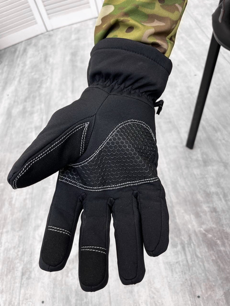 Тактичні Soft Shell рукавички Black M - зображення 2